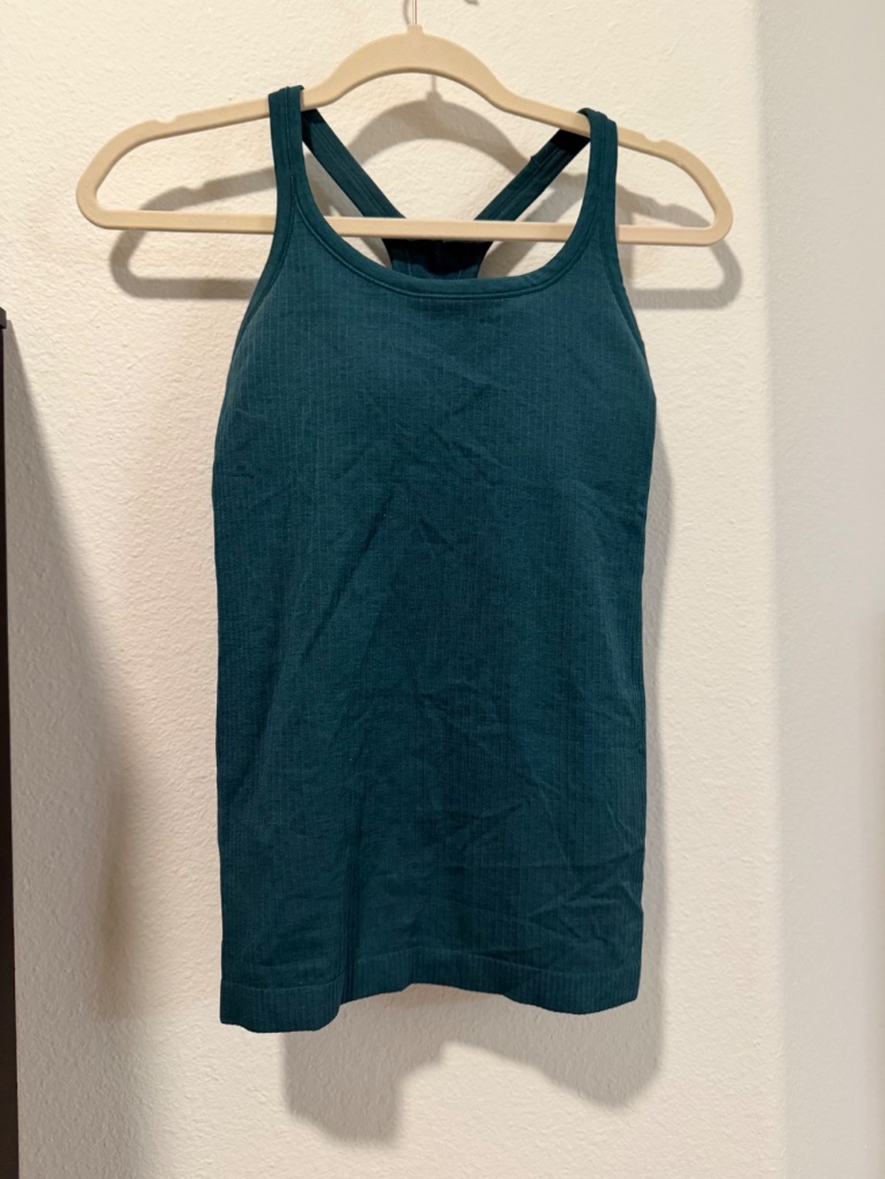 EUC Lululemon Storm Teal Ebb To Street Tank, Size 4